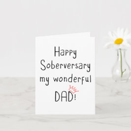 Happy Soberversary Vater, Minimal nüchtern Jubiläu Karte