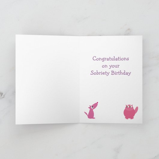 Happy Sobriety Geburtstag Karte (Innenseite)