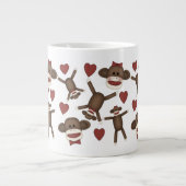 Happy Sock Affen and Hearts T-Shirts, Geschenke Jumbo-Tasse (Vorderseite)