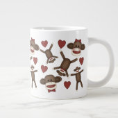 Happy Sock Affen and Hearts T-Shirts, Geschenke Jumbo-Tasse (Rechts)