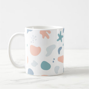 Happy Soft Pastel Nahtloses Muster Kaffeetasse