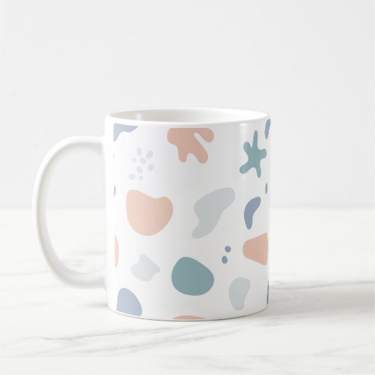 Happy Soft Pastel Nahtloses Muster Kaffeetasse (Links)