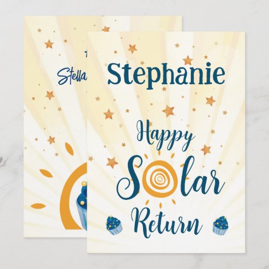 Happy Solar Return Astrologie Geburtskarte (Vorne/Hinten)