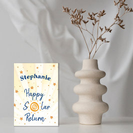 Happy Solar Return Astrology Birthday  Dreifach Gefaltete Urlaubskarte