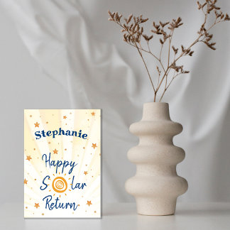 Happy Solar Return Astrology Birthday Dreifach Gefaltete Urlaubskarte