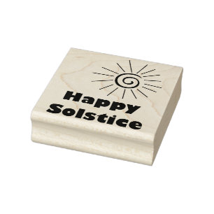 Happy Solstice Gummistempel