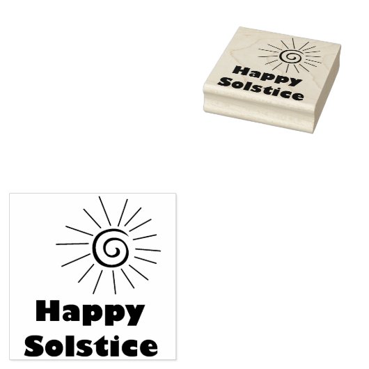 Happy Solstice Gummistempel (Stempel)