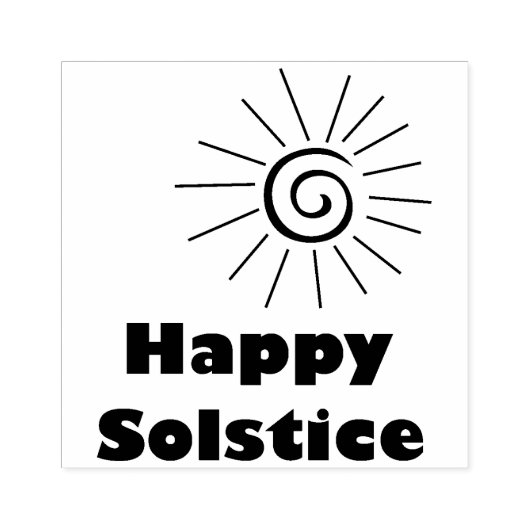 Happy Solstice Gummistempel (Prägung)