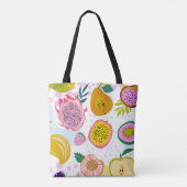 Happy Sommer Zeit bunte Frucht Muster hell Tasche (Rückseite)