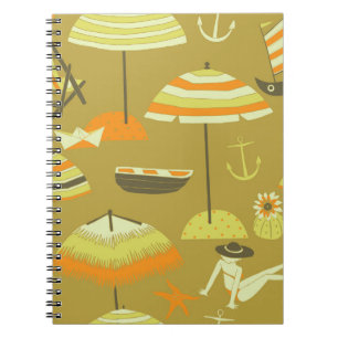 Happy Sommertime Fun Seamless Muster Notizblock