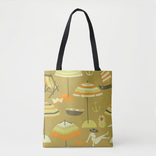 Happy Sommertime Fun Seamless Muster Tasche (Vorderseite)