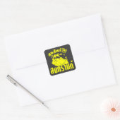 Happy Songkran Day Suksan Wan Songkran auf Thai Quadratischer Aufkleber (Umschlag)