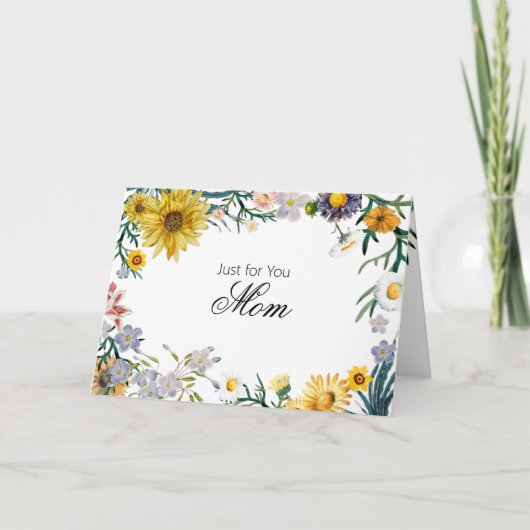 Happy Sonnenblume und Frühlingsblume Karte (Vorderseite)