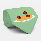 Happy Spaghetti und Meatballs Krawatte (Gerollt)