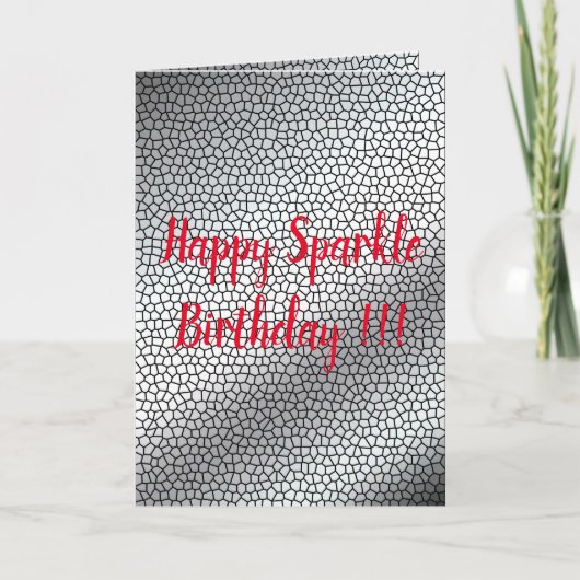 Happy Sparkle Birthday Karte (Vorderseite)
