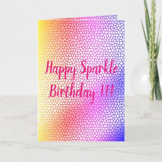 Happy Sparkle Birthday Karte (Vorderseite)