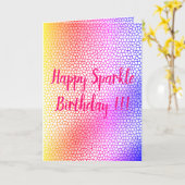 Happy Sparkle Birthday Karte (Gelbe Blume)