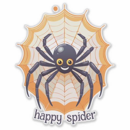 Happy Spider Aufkleber (Vorderseite)