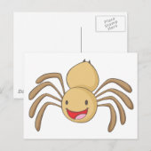 Happy Spider Postkarte (Vorne/Hinten)
