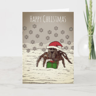 Happy Spider Weihnachtskarte mit Personalisiertem Feiertagskarte