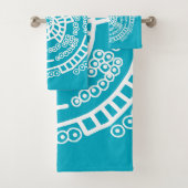 Happy Spiral und Punkte Badhandtuch Set (Insitu)