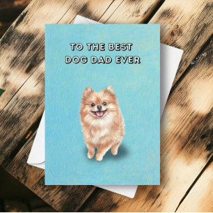 Happy Spitz Bester Hund Vater je Vatertag Karte