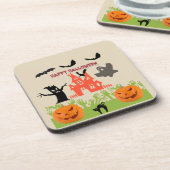 Happy Spooktastic Halloween Getränkeuntersetzer (Linke Seite)