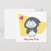 Happy spooky b-day birthday feiertagskarte (Vorne/Hinten)