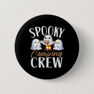 Happy Spooky Camping Crew Halloween Campfire 2024 Button