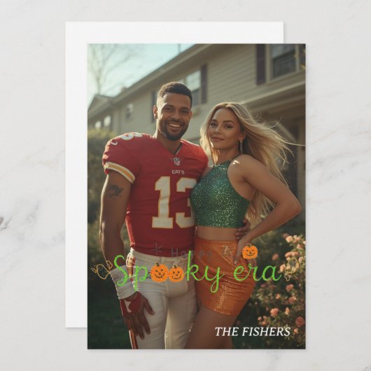 Happy spooky era Card Foto halloween Ära (Vorne/Hinten)