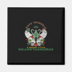 Happy Spooky HallowDankeMas Halloween F Magnet
