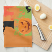 Happy Spooky Halloween Geschirrtuch (Viertel Falte)