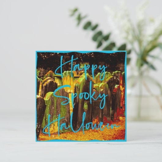 Happy Spooky Halloween-Party Template (Stehend Vorderseite)