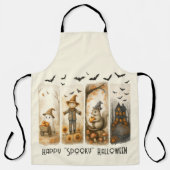 Happy "Spooky" Halloween Scarecrow Eichhörnchen Ho Schürze (Vorderseite)