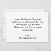 Happy Spooky Saison Familie Fotokarte, Halloween (Rückseite)