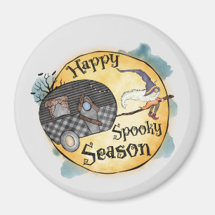 Happy Spooky Season   Halloween-Camping Magnet