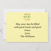 Happy Spooky-Zeitkarte , Foto halloween (Rückseite)