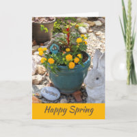 Happy Spring, Backyard Garden Foto Card