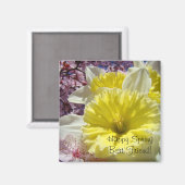 Happy Spring Best Friend! Magnet Bright Daffodils (Vorderseite/Rückseite)