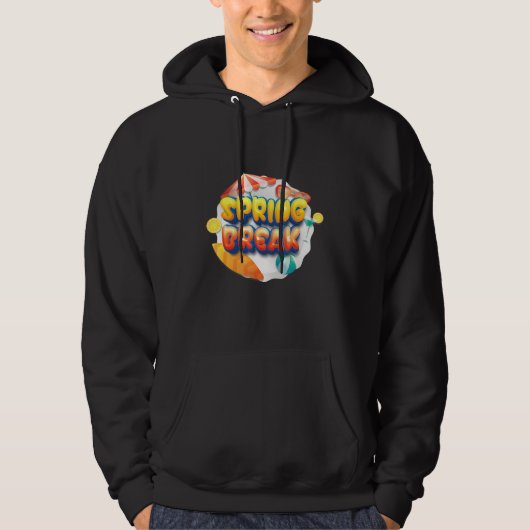 Happy Spring Break Vintager Cooler Frühling 1 Hoodie (Vorderseite)