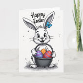 Happy Spring Bunny Egg Card Karte (Vorderseite)