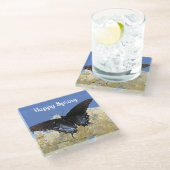 Happy Spring Butterfly Untersetzer (Schrägansicht)