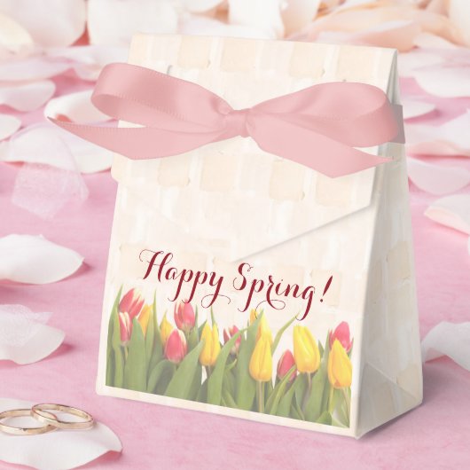 Happy Spring Colorful Tulips Geschenkschachtel (Hochzeit)