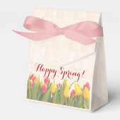 Happy Spring Colorful Tulips Geschenkschachtel (Vorderseite)