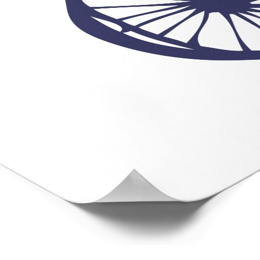 Happy Spring Design: Fahrrad, Blume und Vögel Poster (Ecke)