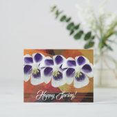 Happy Spring Elegante Postkarte (Stehend Vorderseite)