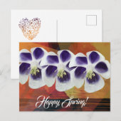 Happy Spring Elegante Postkarte (Vorne/Hinten)