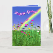 Happy Spring Flowers Karte (Vorderseite)