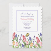 Happy Spring Foto Geburtstagsparty Einladung (Rückseite)