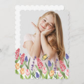 Happy Spring Foto Geburtstagsparty Einladung (Vorne/Hinten)